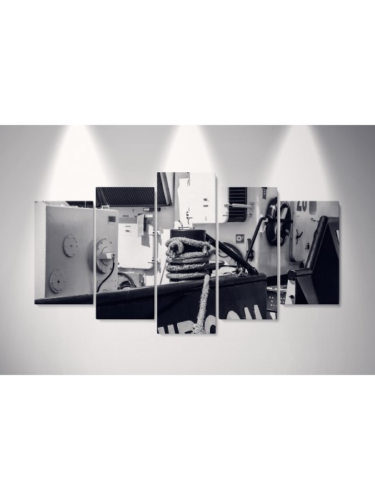 Пано за стена от 5 части - Морска гара Бургас На пристана